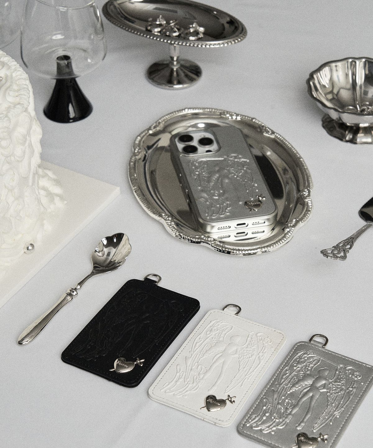카시코(KASHIKO) Angel Heart Card Holder Black