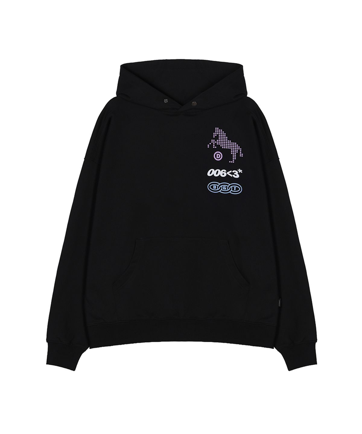 도미넌트(DOMINANT) D&T Horse Graphic Hoodie_Black