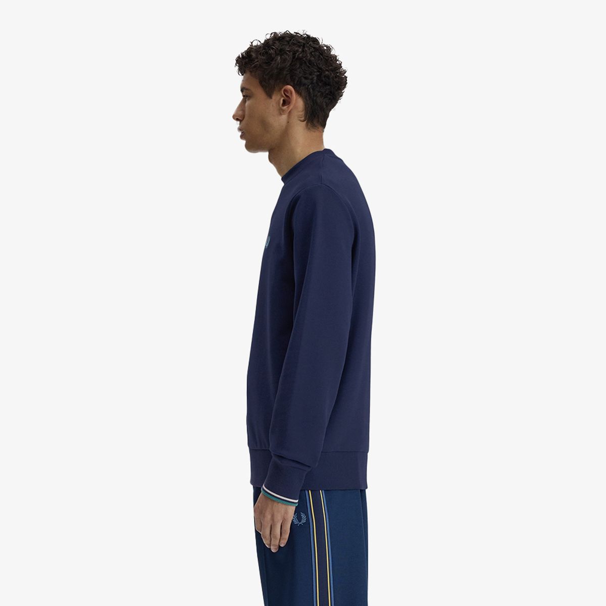 프레드페리(FRED PERRY) [Baseline] 크루넥 스웻셔츠 - 테니스블루/스노우화이트/딥민트 AFPM2617535-86A