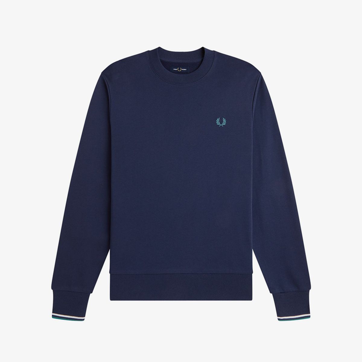 프레드페리(FRED PERRY) [Baseline] 크루넥 스웻셔츠 - 테니스블루/스노우화이트/딥민트 AFPM2617535-86A