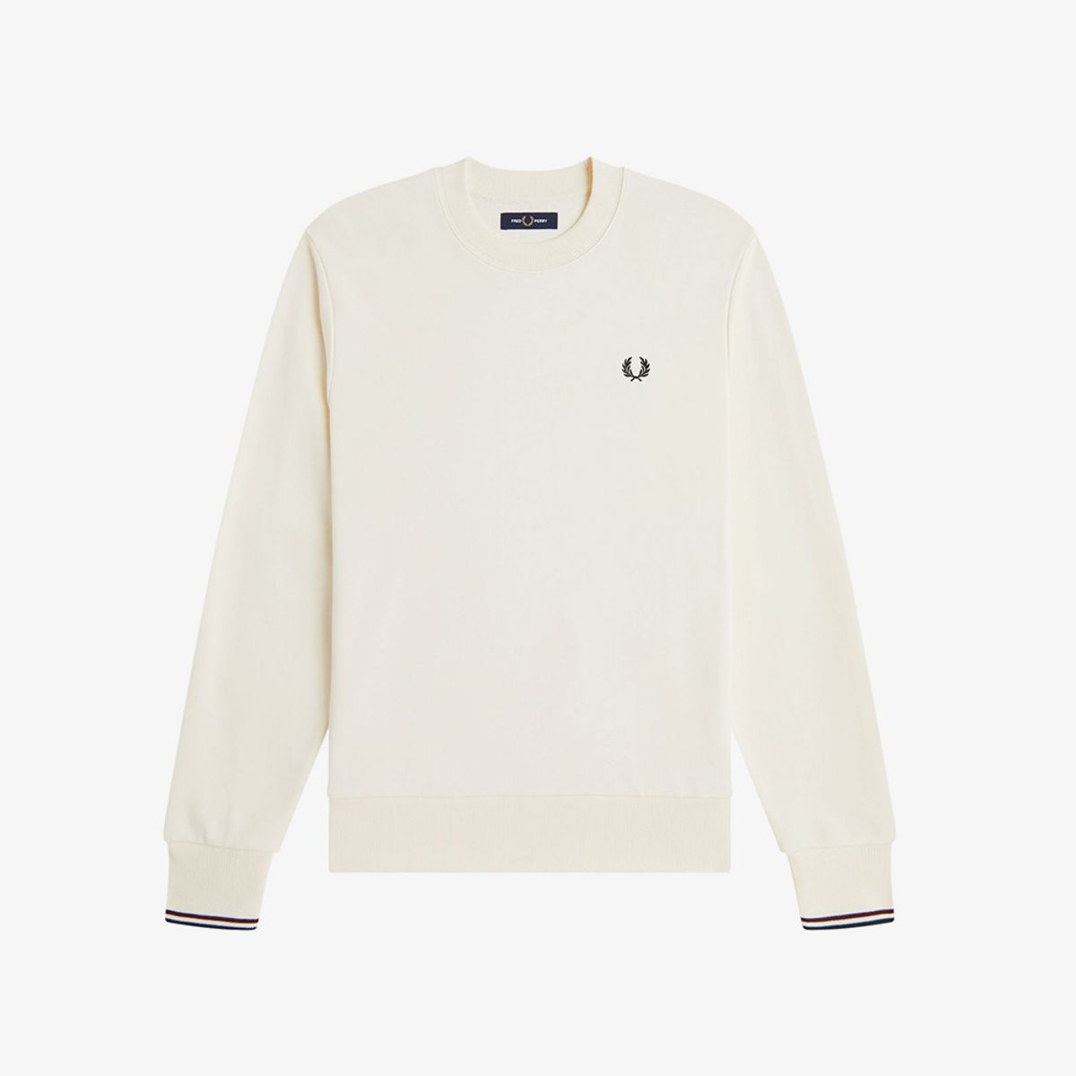 프레드페리(FRED PERRY) [Baseline] 크루넥 스웻셔츠 - 에크루/옥스블러드/그래스루츠 AFPM2617535-84A