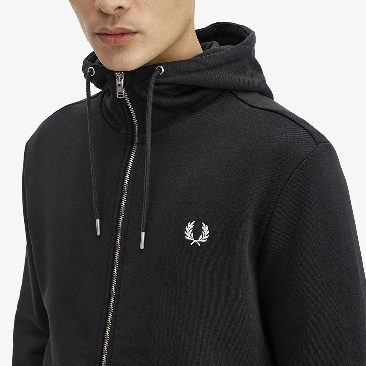 프레드페리(FRED PERRY) [Sport] 후드 집스루 스웻셔츠 - 블랙 AFPM2G97536-198