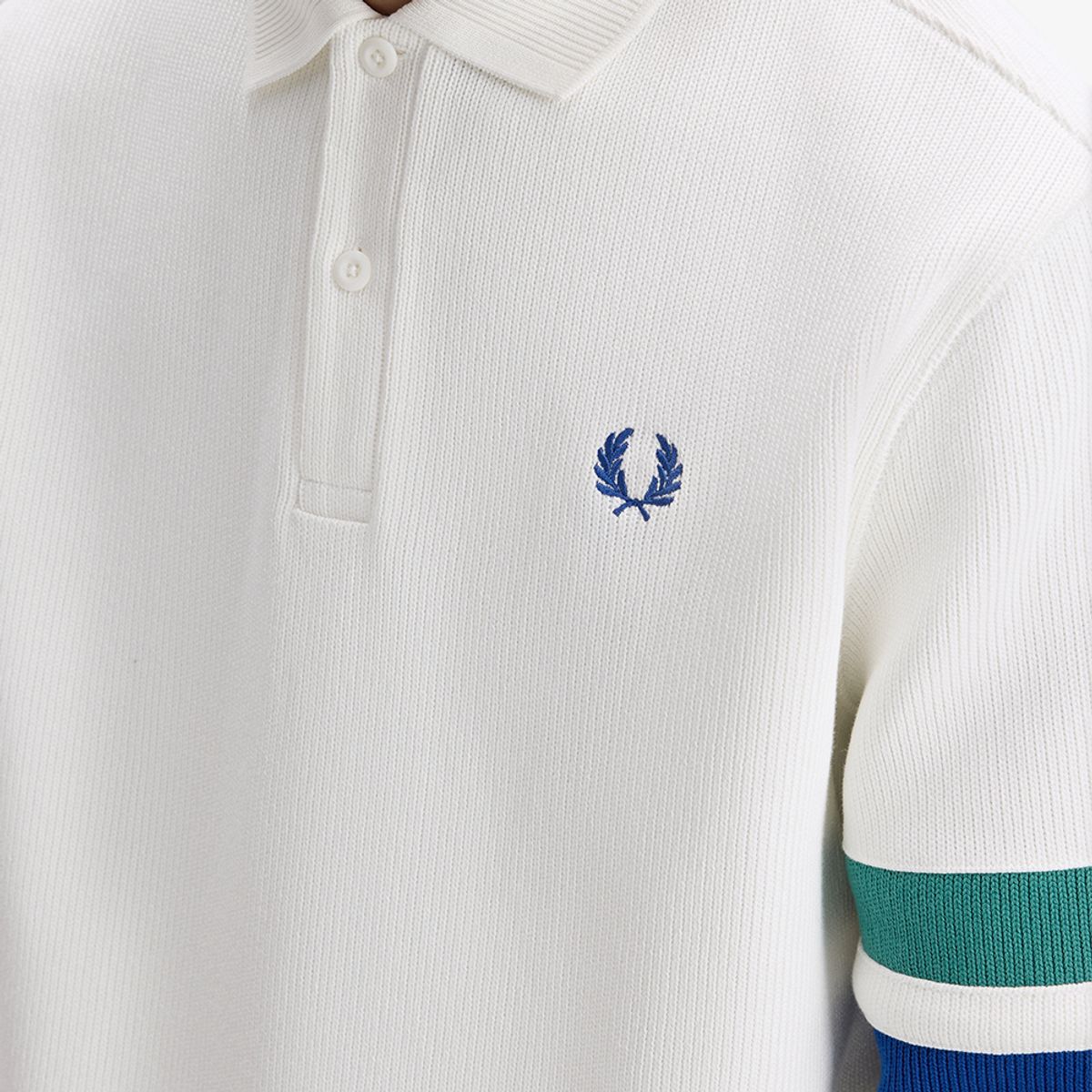 프레드페리(FRED PERRY) [Sport] 팁 슬리브 칼라드 스웻셔츠 - 스노우 화이트 AFPM2612416-129