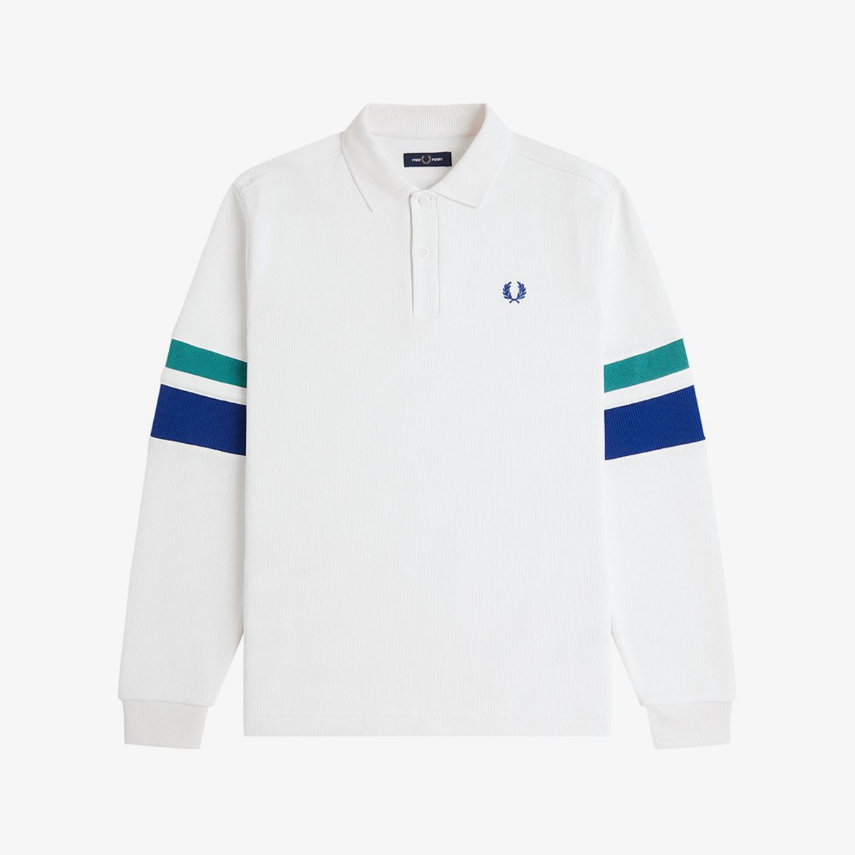 프레드페리(FRED PERRY) [Sport] 팁 슬리브 칼라드 스웻셔츠 - 스노우 화이트 AFPM2612416-129
