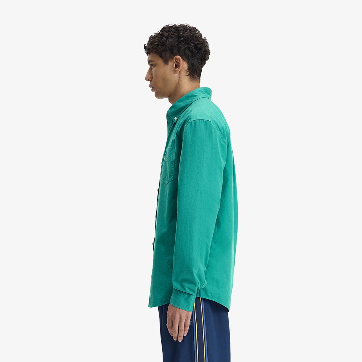 프레드페리(FRED PERRY) [Sport] 릴랙스드 워시드 트윌 셔츠 - 딥 민트 AFPM2612431-R35