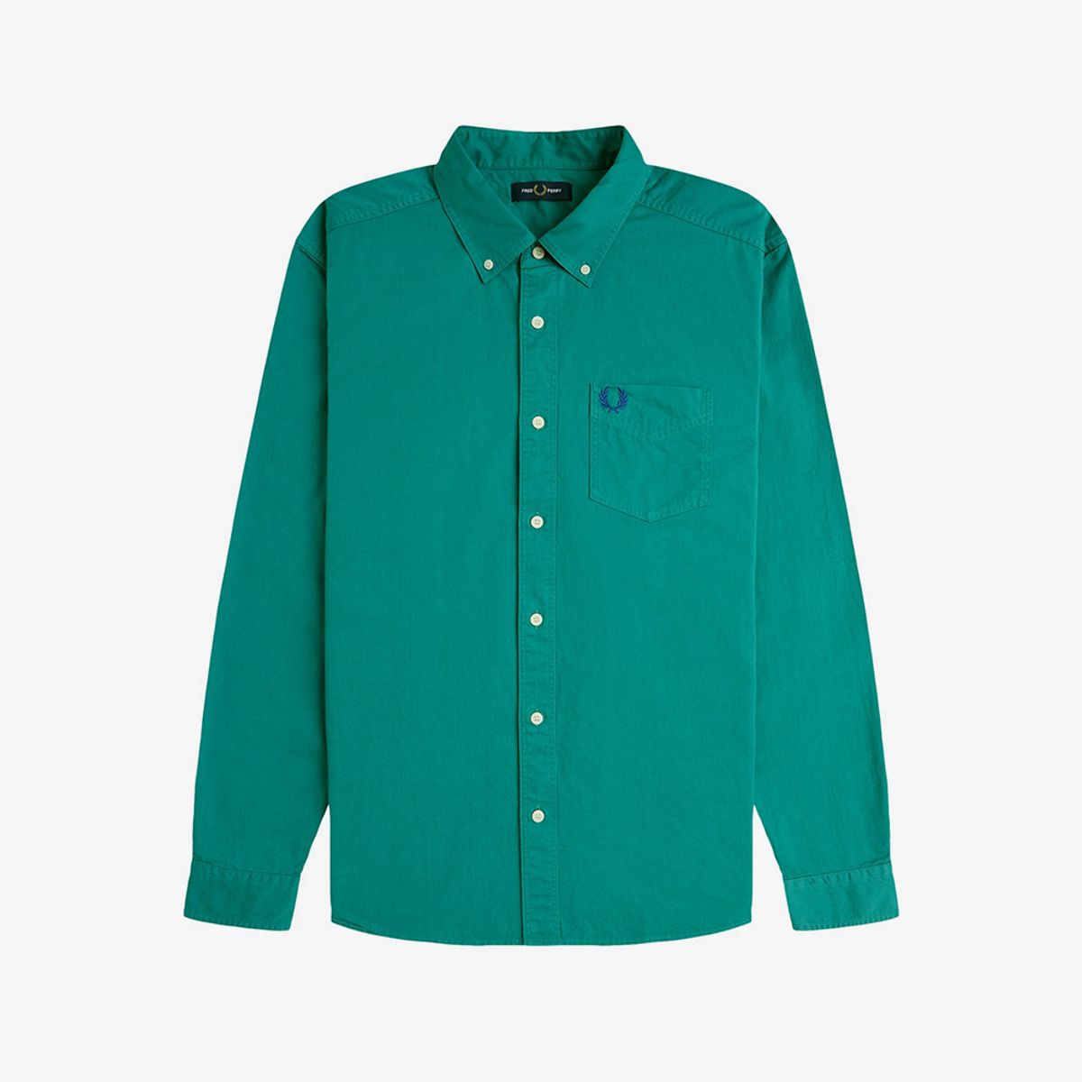프레드페리(FRED PERRY) [Sport] 릴랙스드 워시드 트윌 셔츠 - 딥 민트 AFPM2612431-R35