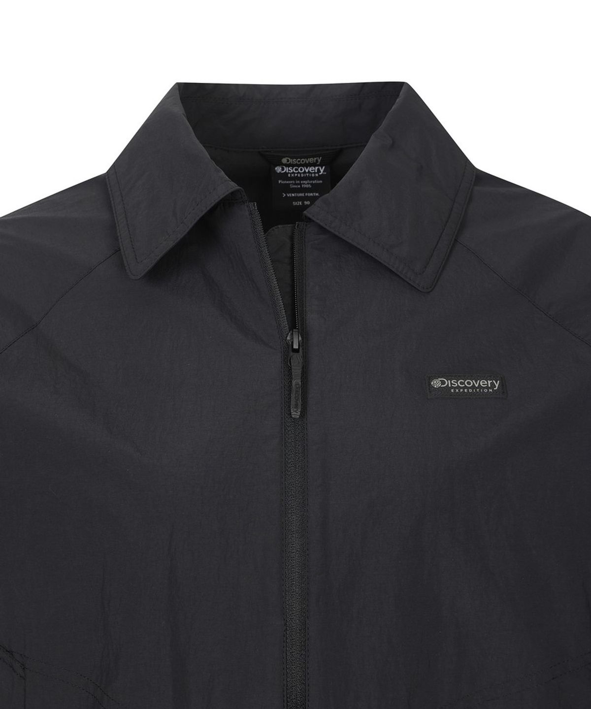 디스커버리 익스페디션(DISCOVERY EXPEDITION) 여성 프레시벤트 카라형 크롭 바람막이 (BLACK)