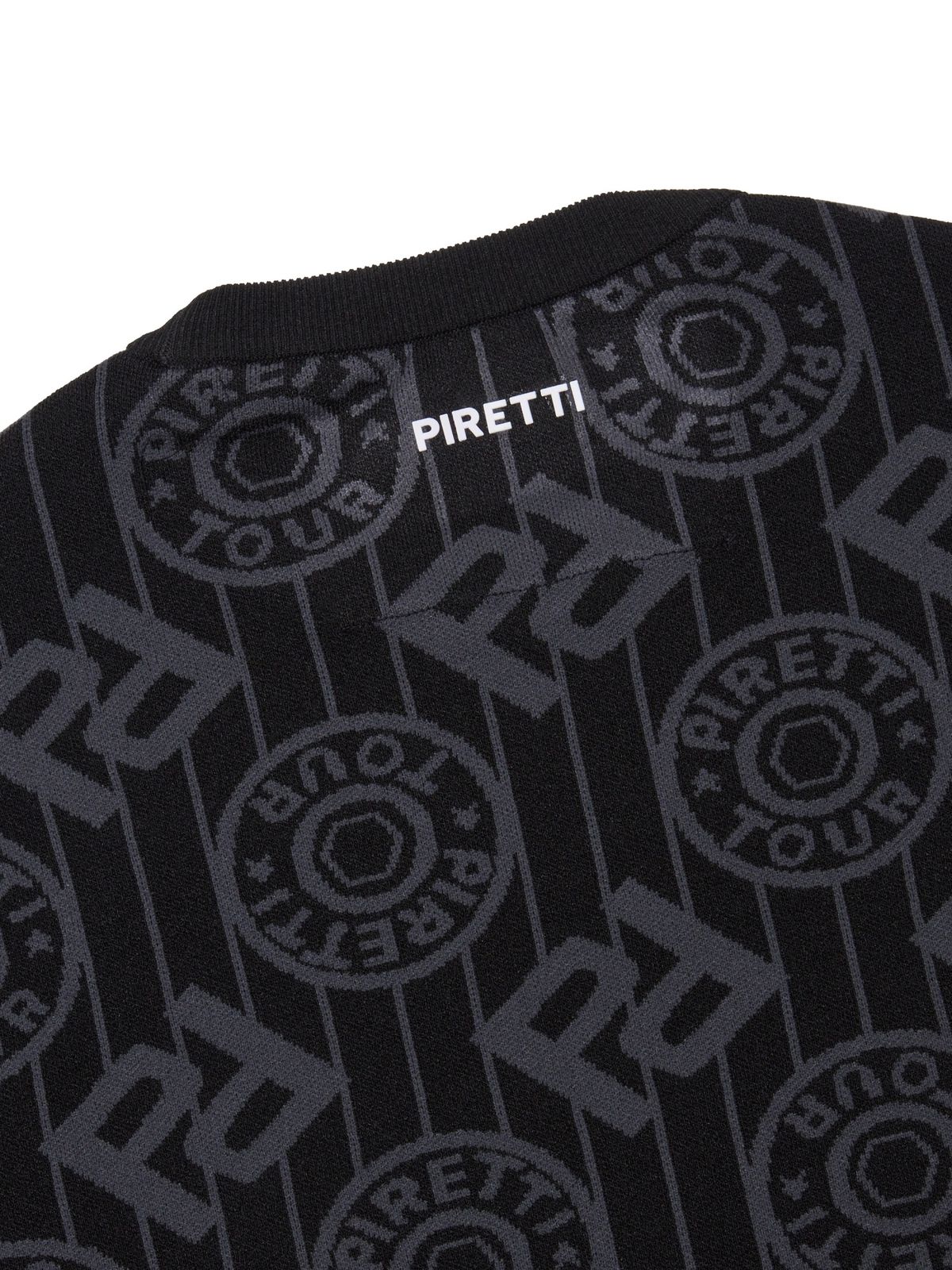 피레티(PIRETTI) P그램 자카드 라운드 스웨터 M_Black
