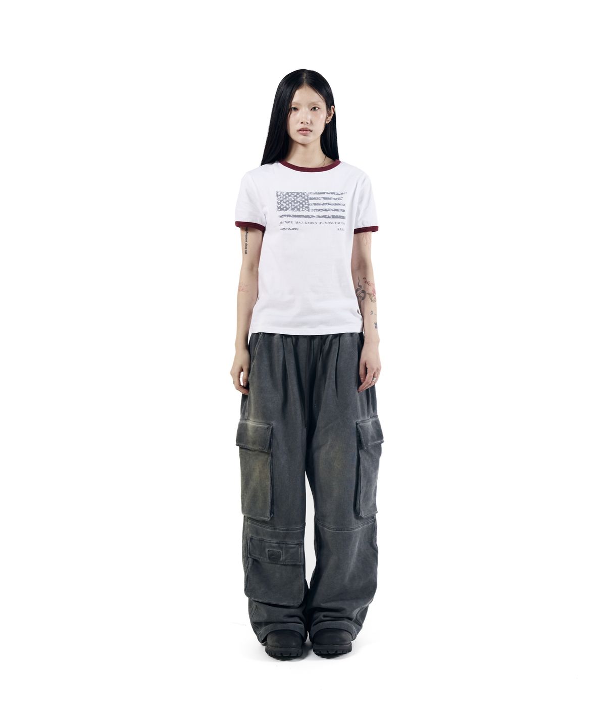 아캄(AAKAM) Multi Pocket Cargo Sweatpants (Dark Gray)