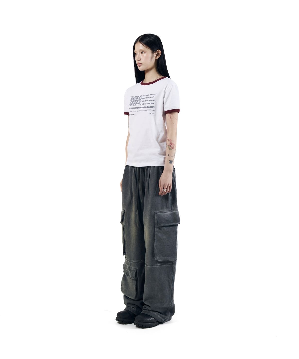 아캄(AAKAM) Multi Pocket Cargo Sweatpants (Dark Gray)