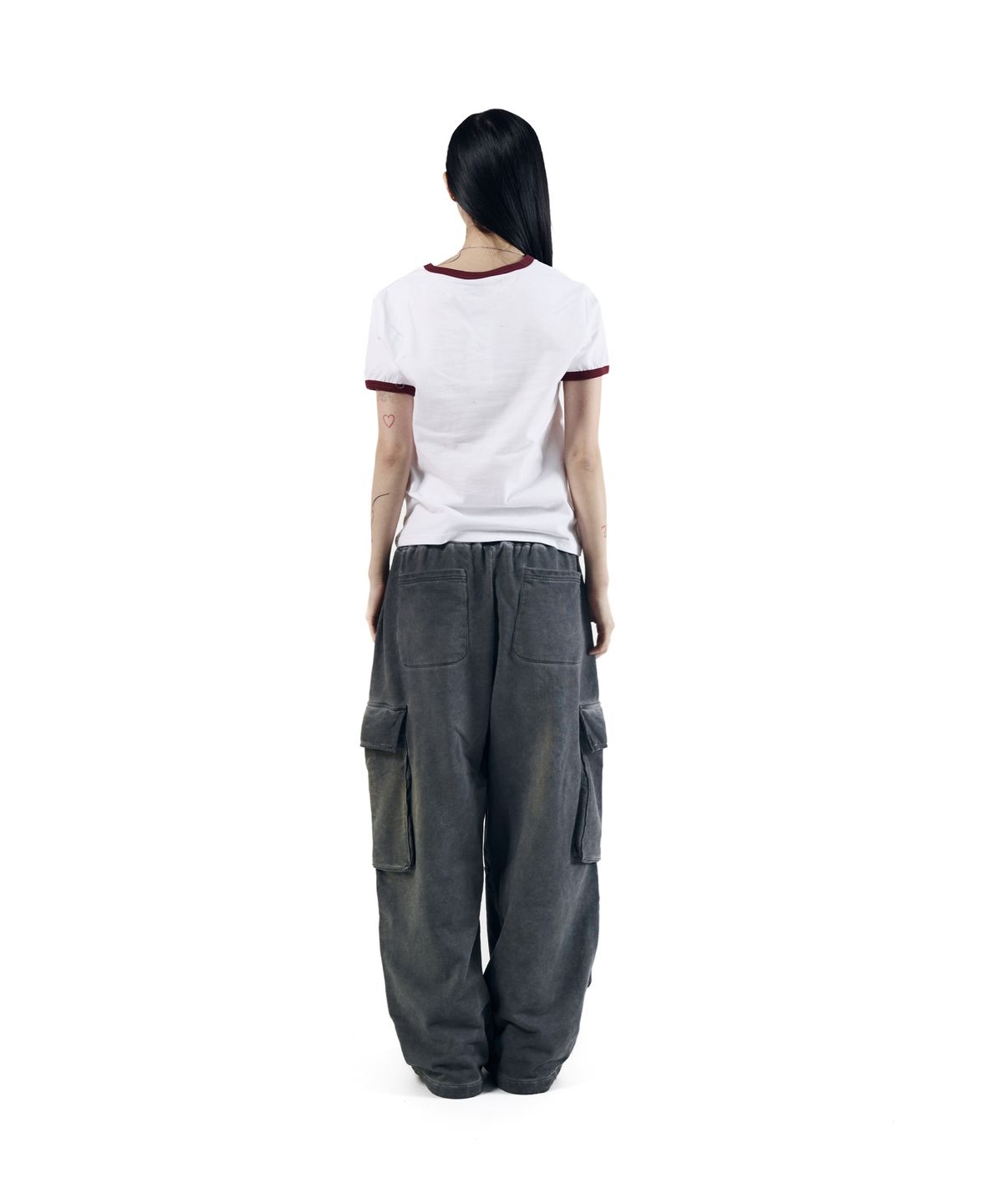 아캄(AAKAM) Multi Pocket Cargo Sweatpants (Dark Gray)