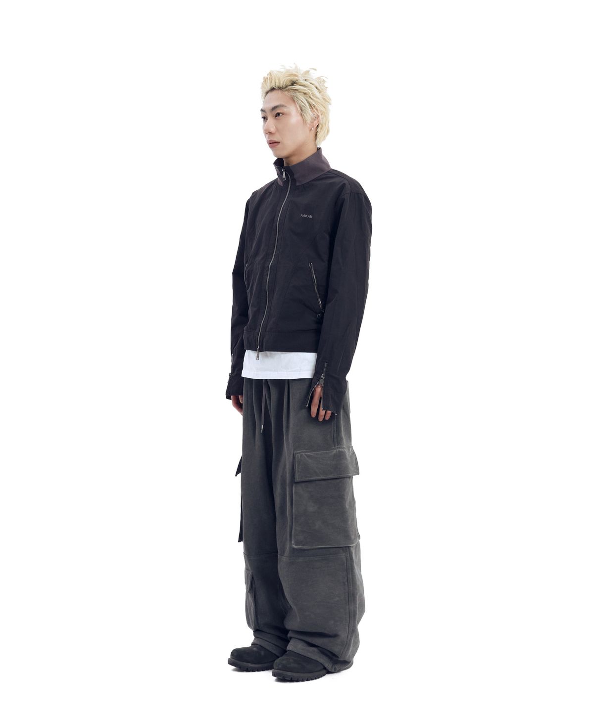 아캄(AAKAM) Multi Pocket Cargo Sweatpants (Dark Gray)