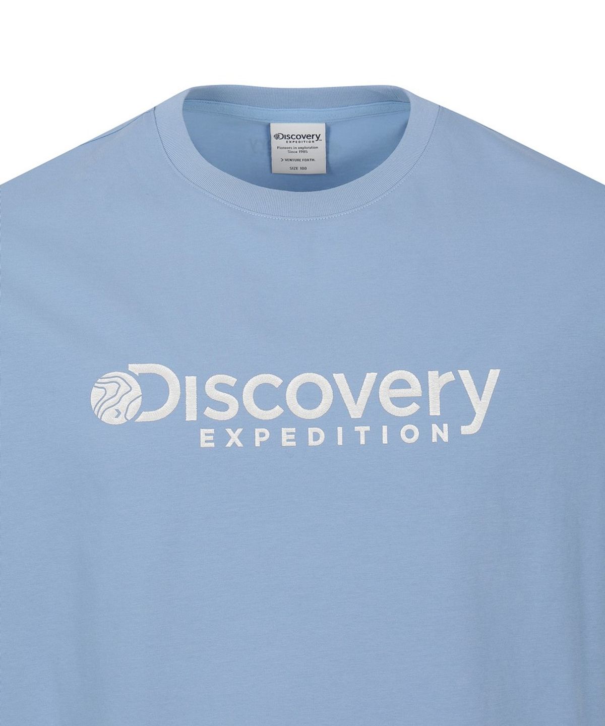 디스커버리 익스페디션(DISCOVERY EXPEDITION) 남성 프레시벤트 로건 반팔티셔츠 (BLUE)