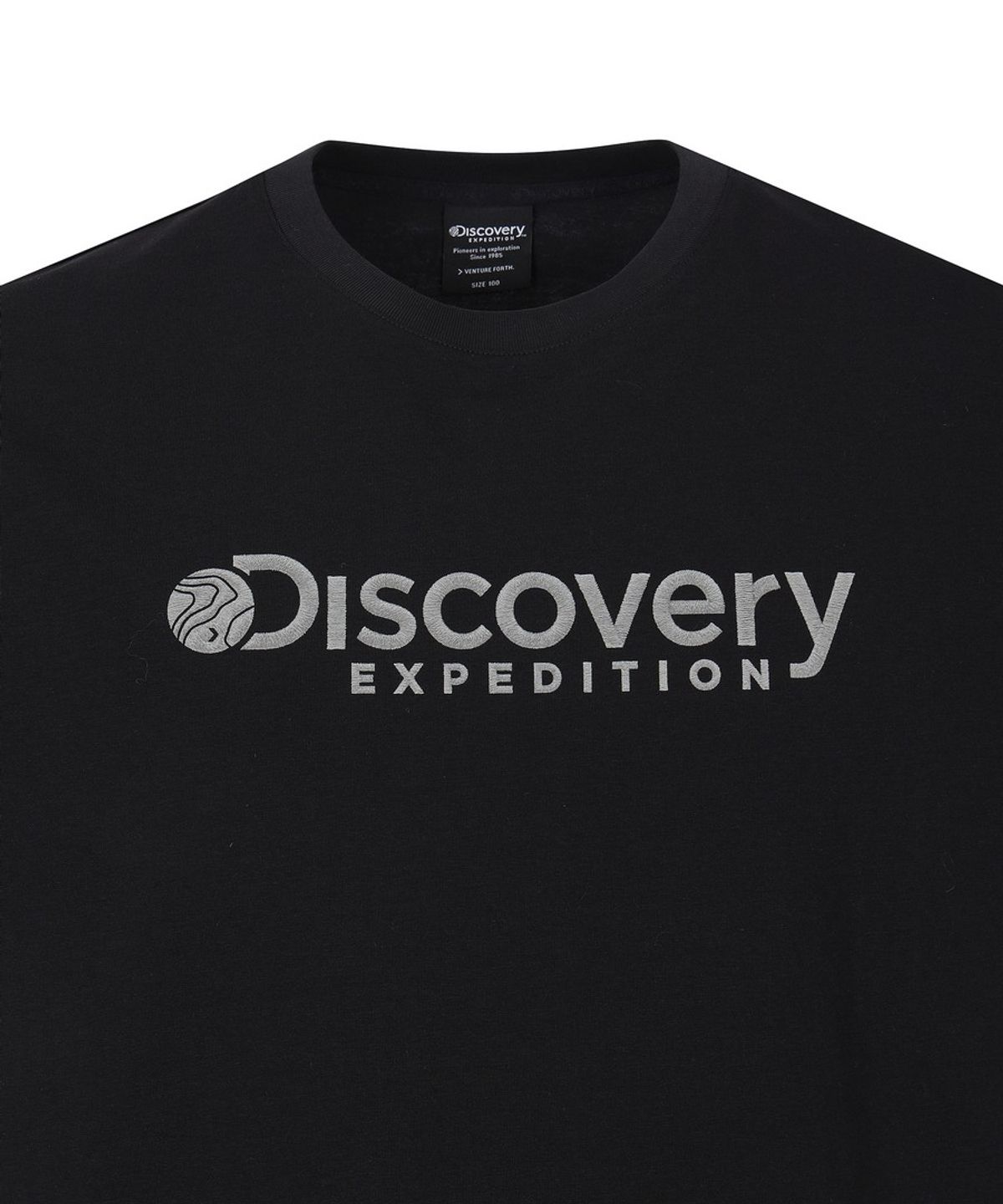 디스커버리 익스페디션(DISCOVERY EXPEDITION) 남성 프레시벤트 로건 반팔티셔츠 (BLACK)