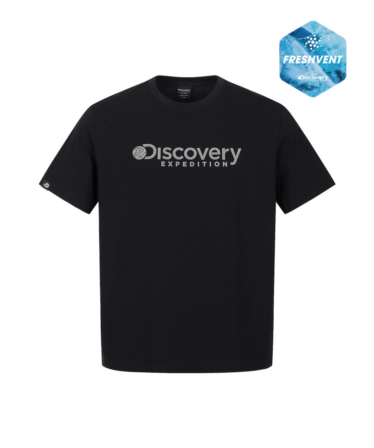 디스커버리 익스페디션(DISCOVERY EXPEDITION) 남성 프레시벤트 로건 반팔티셔츠 (BLACK)