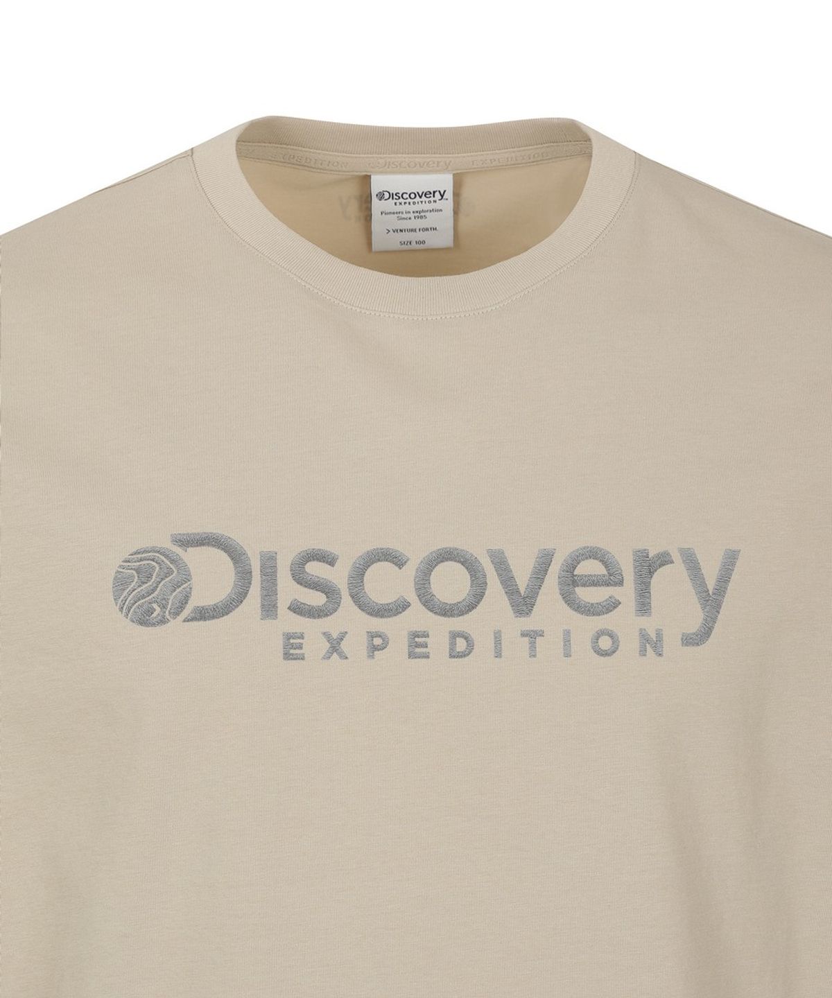 디스커버리 익스페디션(DISCOVERY EXPEDITION) 남성 프레시벤트 로건 반팔티셔츠 (BEIGE2)