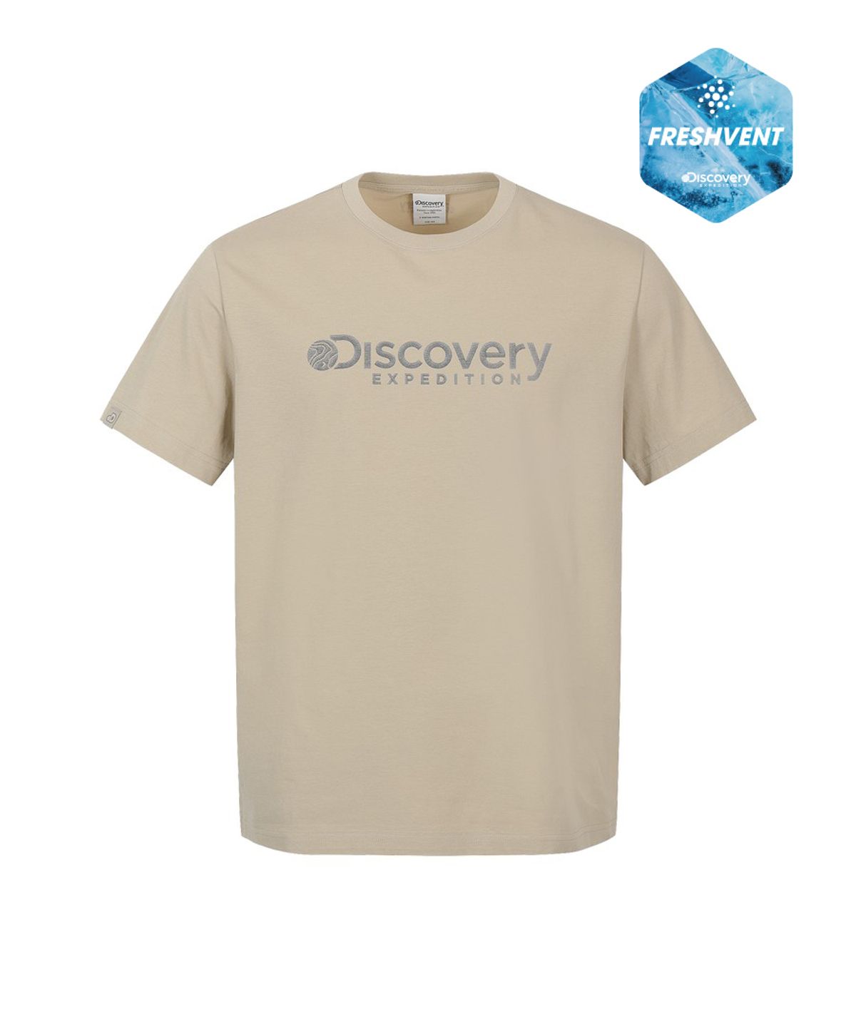 디스커버리 익스페디션(DISCOVERY EXPEDITION) 남성 프레시벤트 로건 반팔티셔츠 (BEIGE2)
