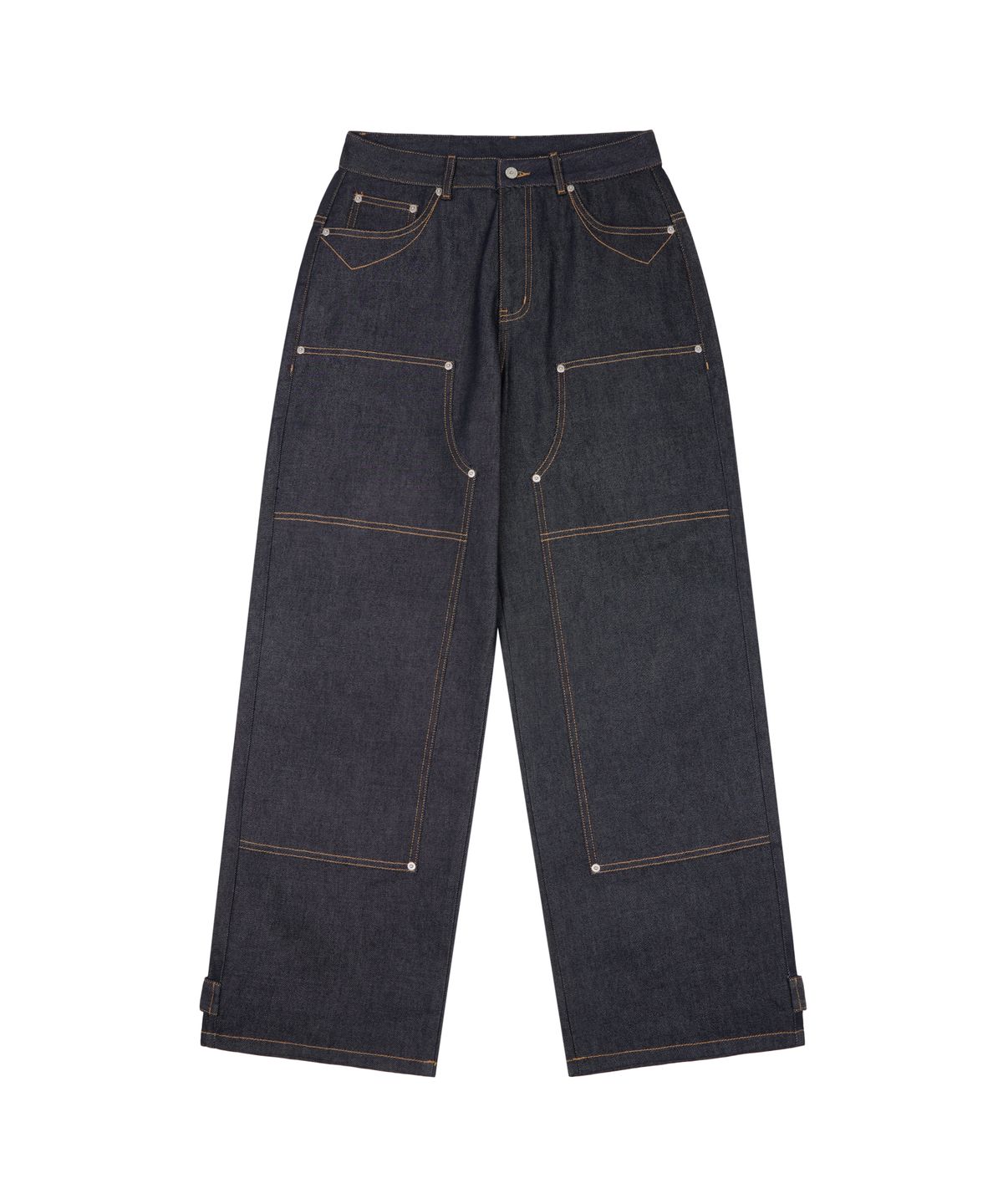 아캄(AAKAM) Steve Cinch Back Denim Pants (Blue)
