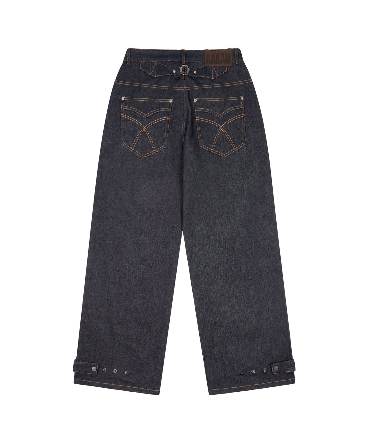 아캄(AAKAM) Steve Cinch Back Denim Pants (Blue)