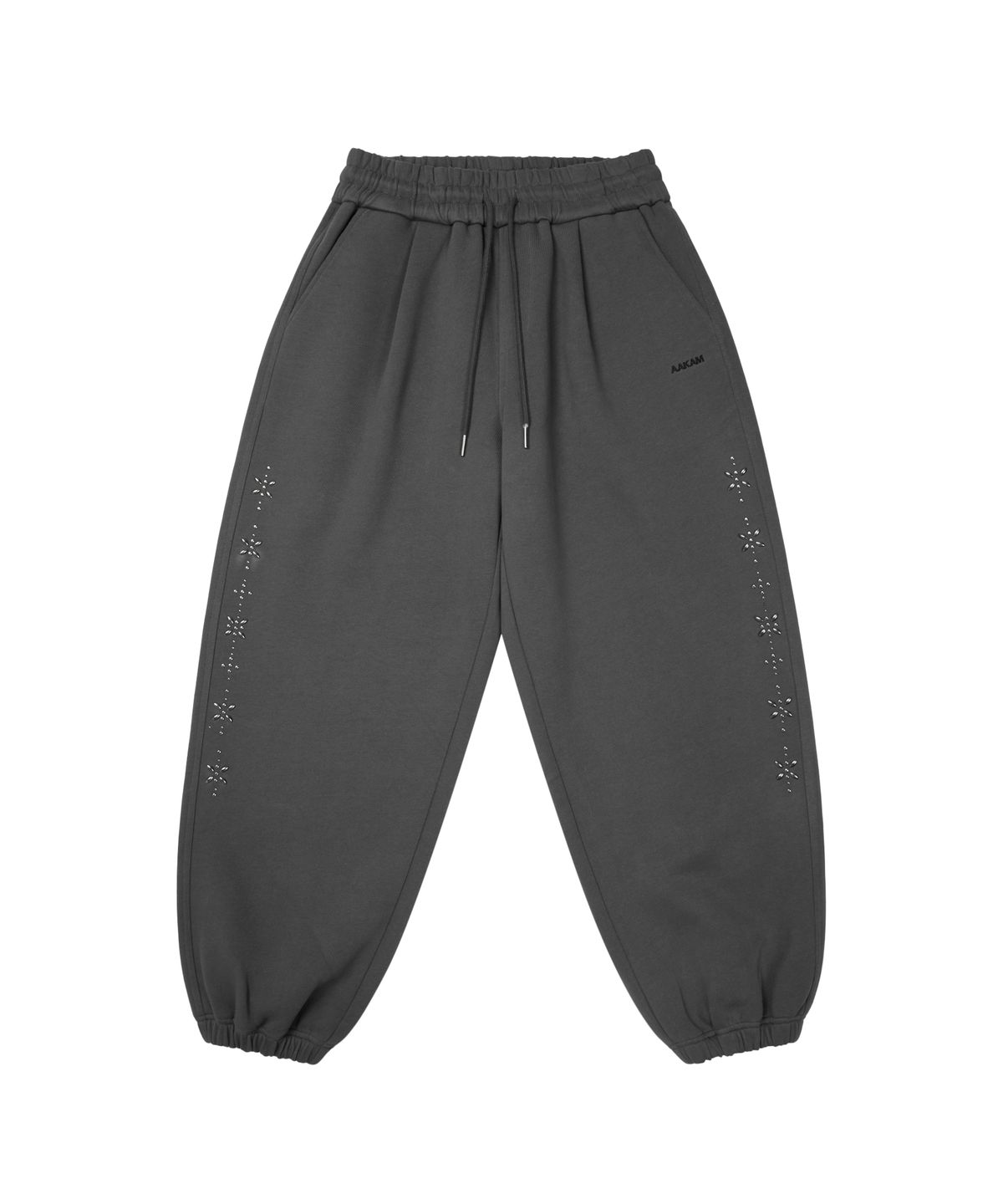 아캄(AAKAM) Line Studded Sweatpants (Dark Gray)