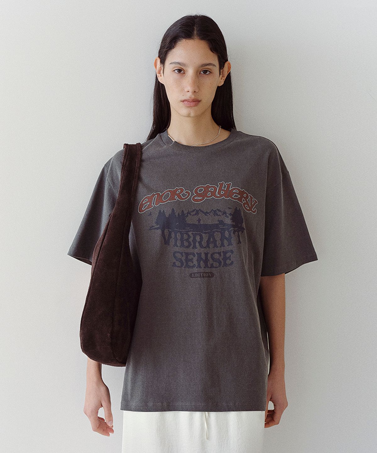 엔오르(EN OR) VIBRANT SENSE T-SHIRT - DARK GREY