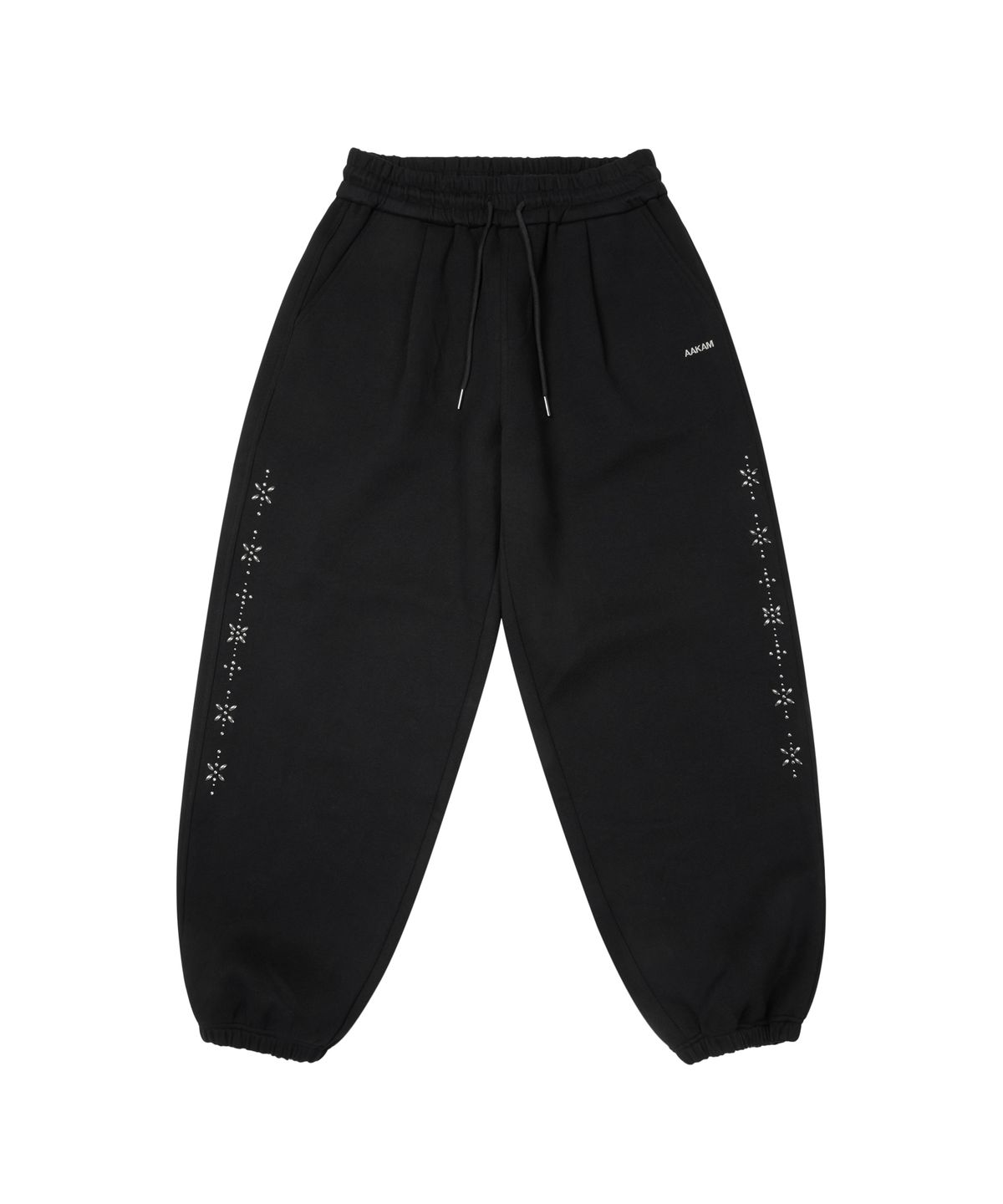 아캄(AAKAM) Line Studded Sweatpants (Black)
