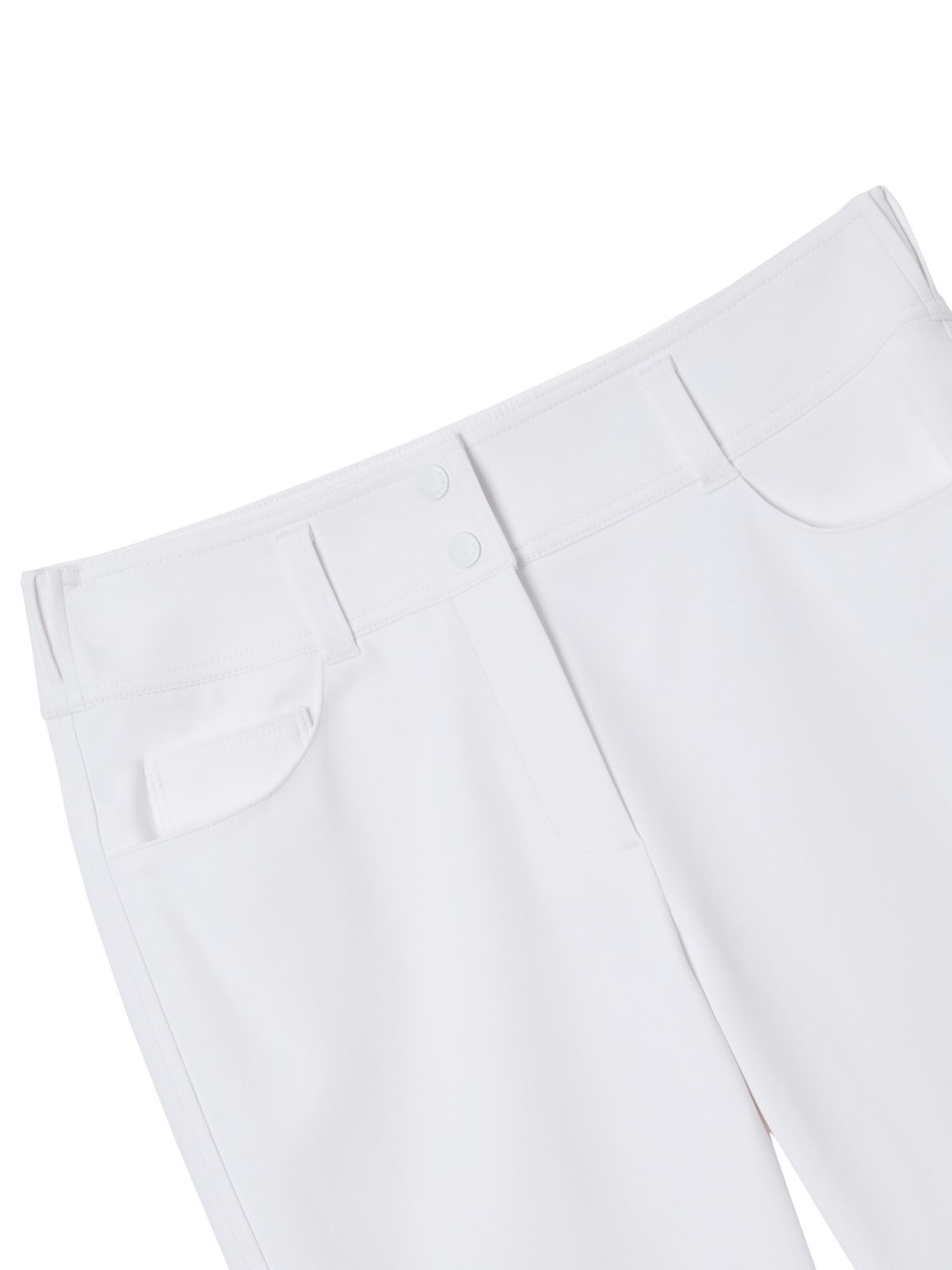 와이드앵글(WIDEANGLE) CO 아트웍 포인트 부츠컷 팬츠 L_White