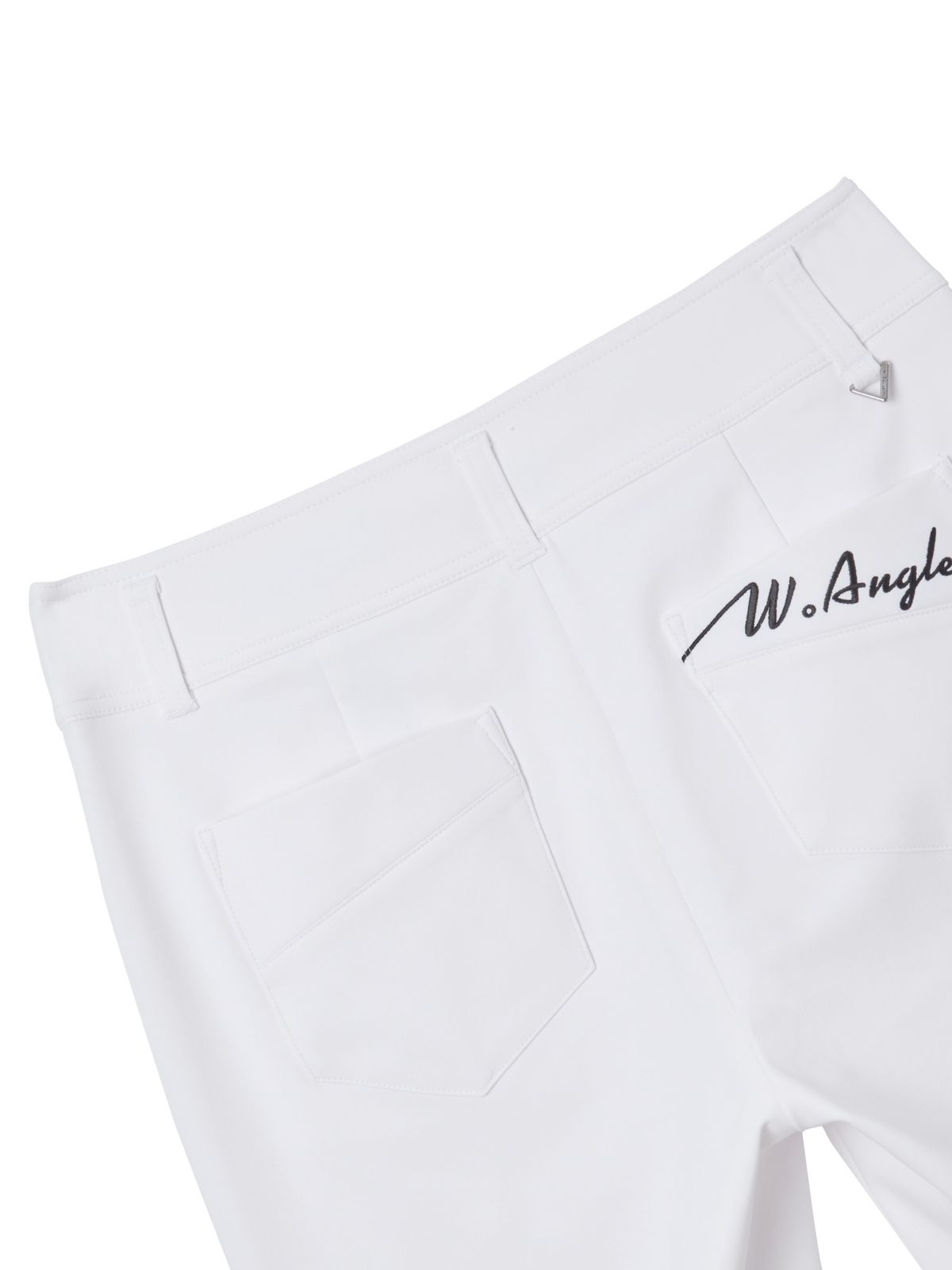 와이드앵글(WIDEANGLE) CO 아트웍 포인트 부츠컷 팬츠 L_White