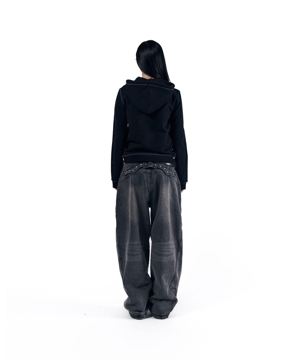 아캄(AAKAM) Steve Double Knee Denim Pants (Gray)