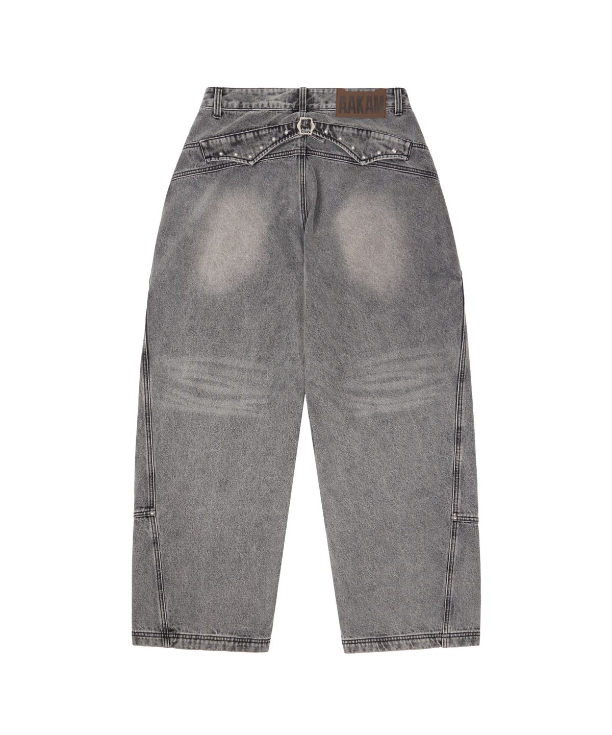 아캄(AAKAM) Steve Double Knee Denim Pants (Gray)
