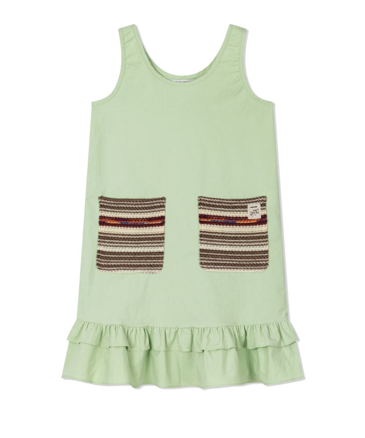 구월십일(GUWOLSIBIL) LAYERED LONG DRESS LIGHT GREEN
