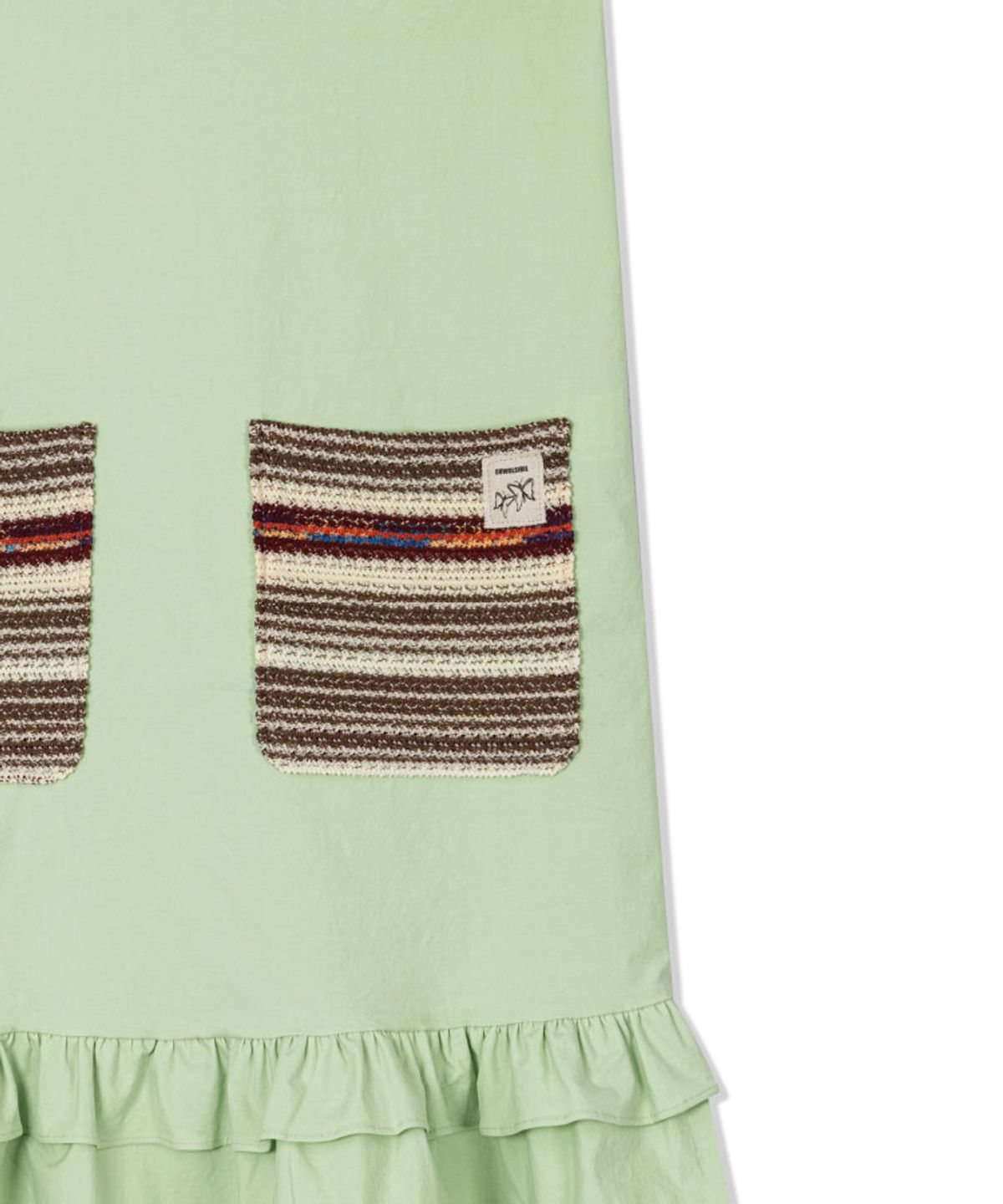 구월십일(GUWOLSIBIL) LAYERED LONG DRESS LIGHT GREEN