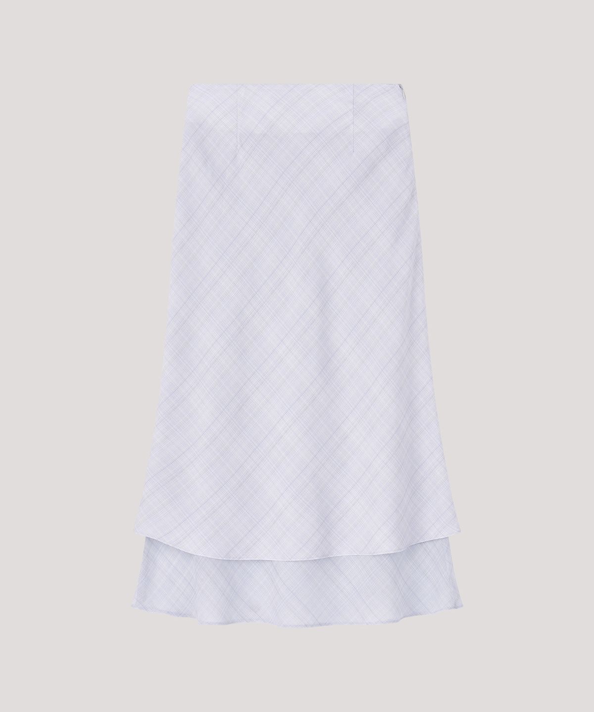 더 릴(THE LILLE) Check Double Skirt_Skyblue