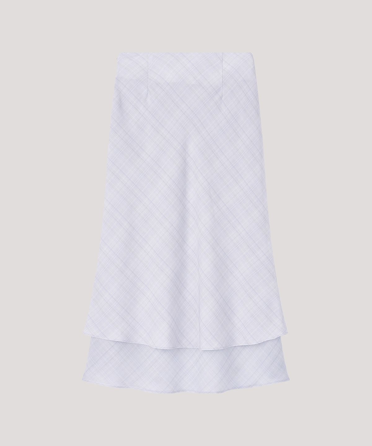 더 릴(THE LILLE) Check Double Skirt_Skyblue