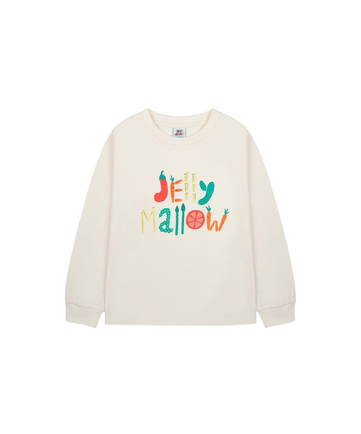 젤리멜로(JELLY MALLOW) 젤리멜로 베지 롱 슬리브 티셔츠_아이보리
