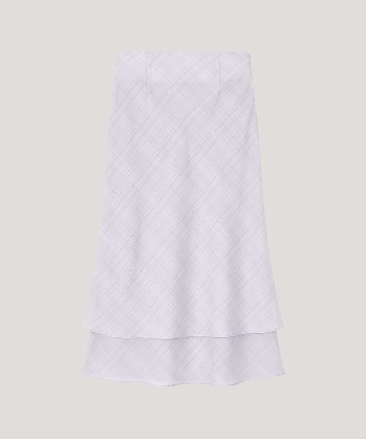 더 릴(THE LILLE) Check Double Skirt_Gray
