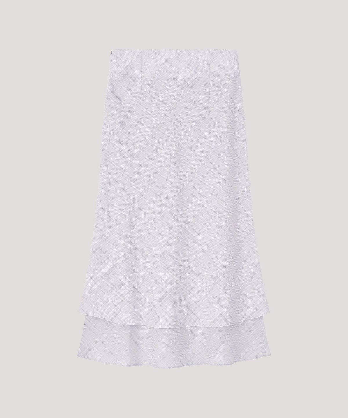 더 릴(THE LILLE) Check Double Skirt_Gray