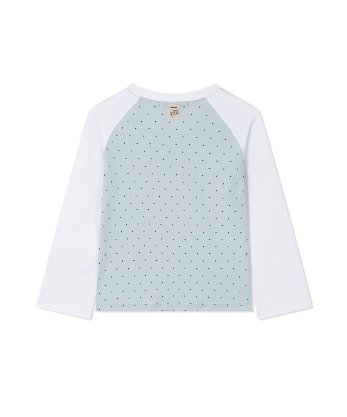 구월십일(GUWOLSIBIL) DOT RAGLAN HEART TOP WHITE&SKY BLUE