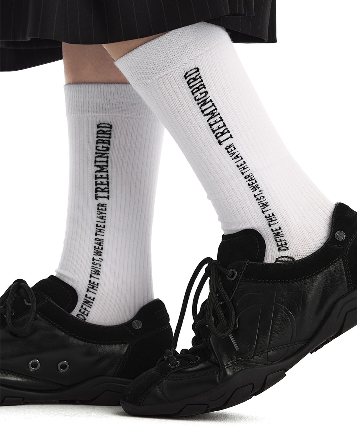 트리밍버드(TREEMINGBIRD) TMB Lettering Socks [ White ]