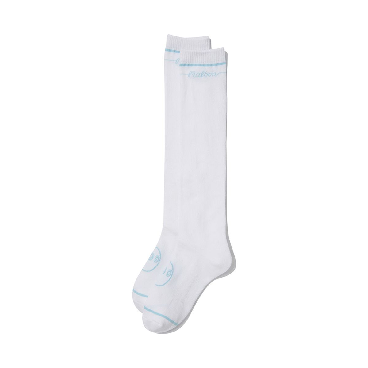 말본 골프(MALBON GOLF) 여성 로고 자카드 니삭스 OFF WHITE (WOMAN)
