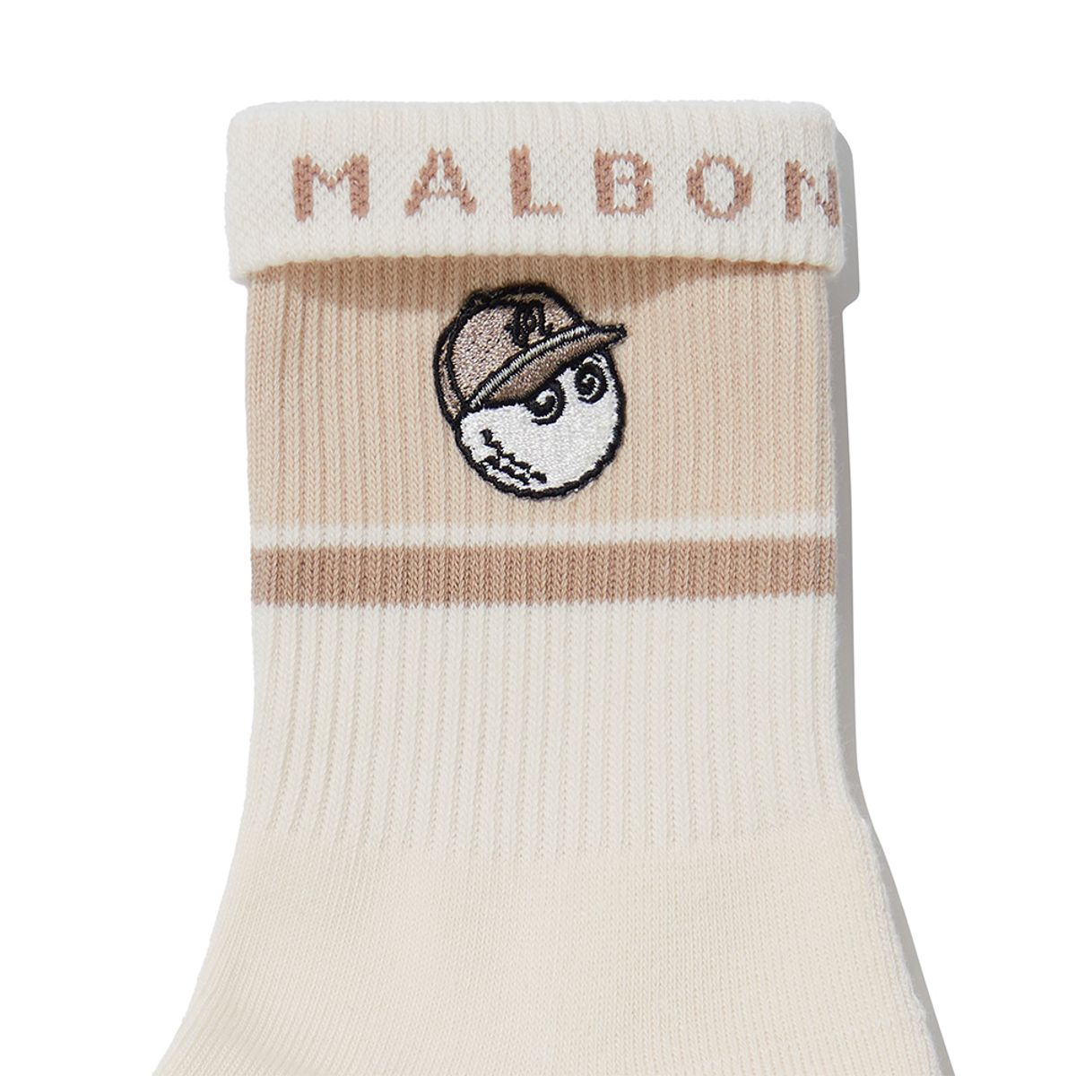 말본 골프(MALBON GOLF) 버킷 와펜 베이직 크루 삭스 BEIGE