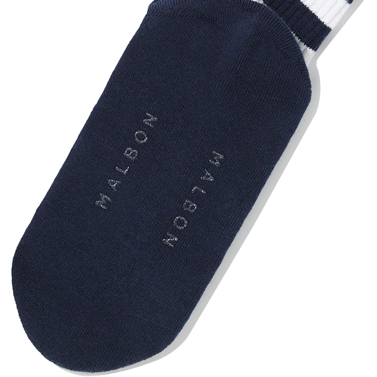 말본 골프(MALBON GOLF) 언발란스 스트라이프 와펜 크루삭스 NAVY