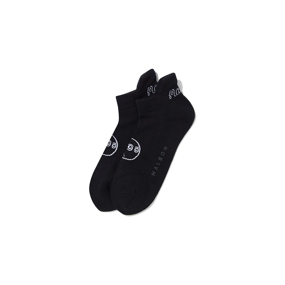 말본 골프(MALBON GOLF) 버킷 포인트 로고 자카드 앵클삭스 BLACK