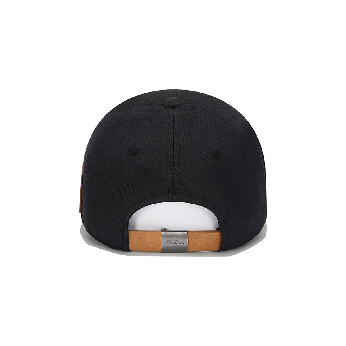 말본 골프(MALBON GOLF) 가죽패치 포인트 베이직 볼캡 BLACK