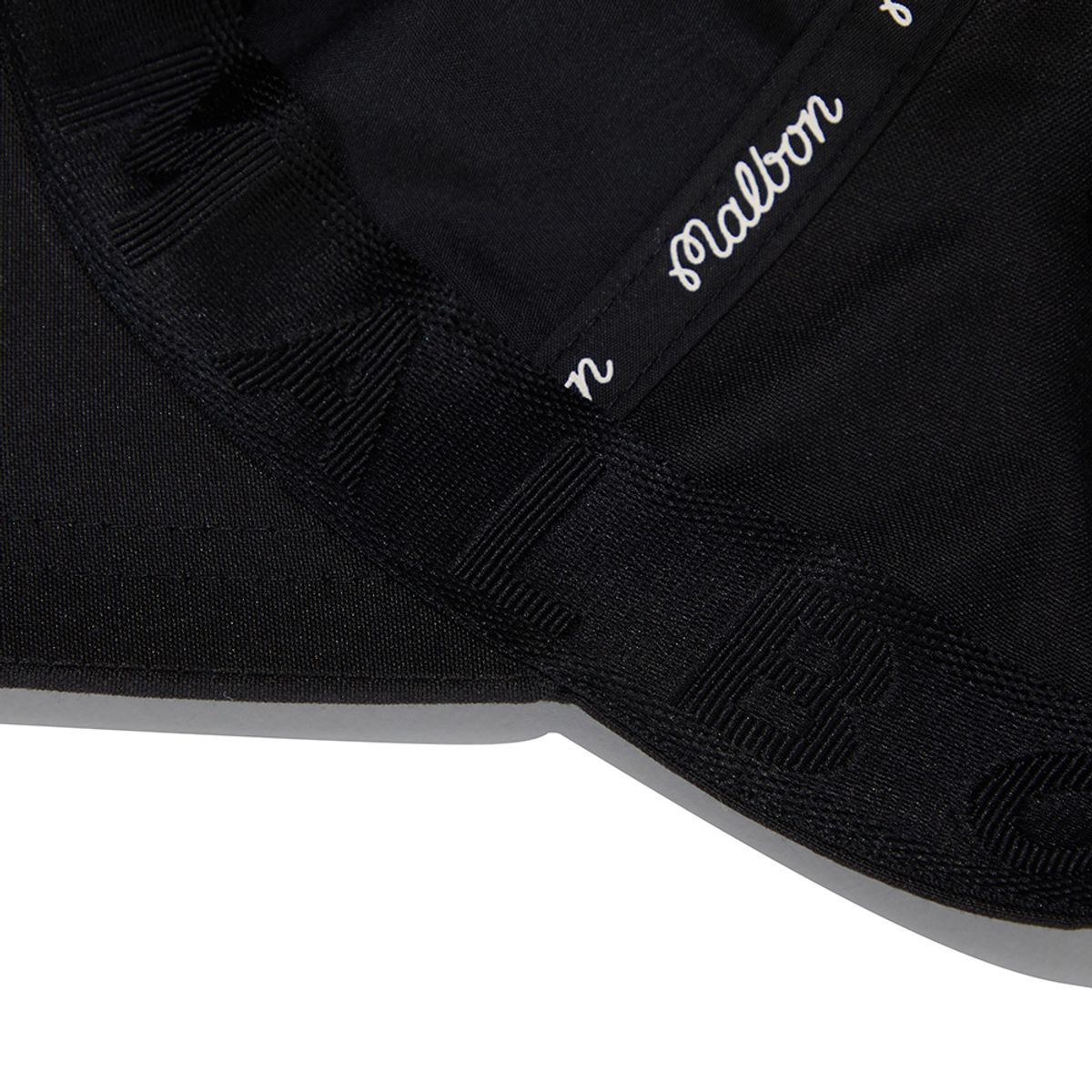 말본 골프(MALBON GOLF) 가죽패치 포인트 베이직 볼캡 BLACK