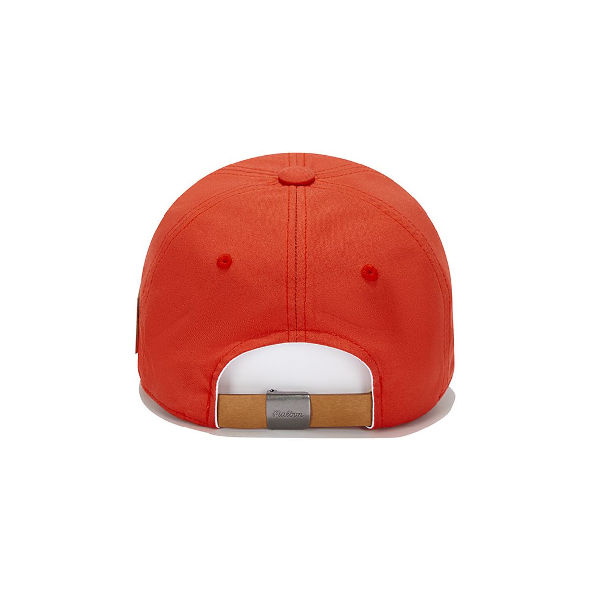 말본 골프(MALBON GOLF) 가죽패치 포인트 베이직 볼캡 ORANGE