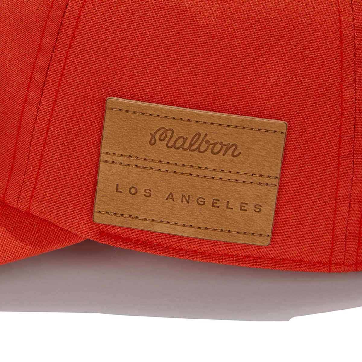 말본 골프(MALBON GOLF) 가죽패치 포인트 베이직 볼캡 ORANGE
