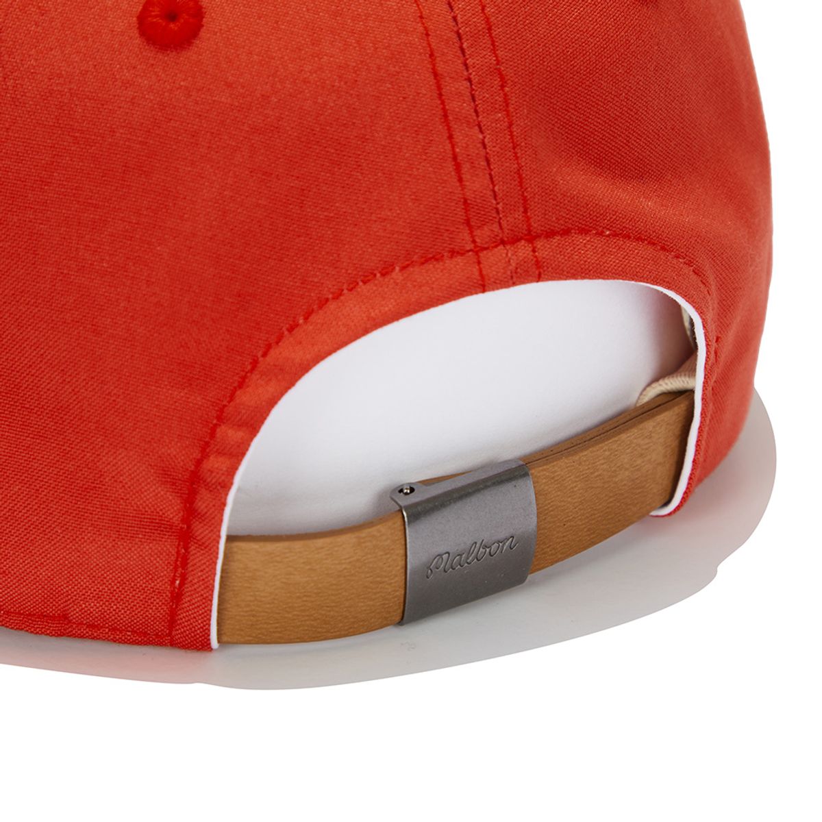 말본 골프(MALBON GOLF) 가죽패치 포인트 베이직 볼캡 ORANGE