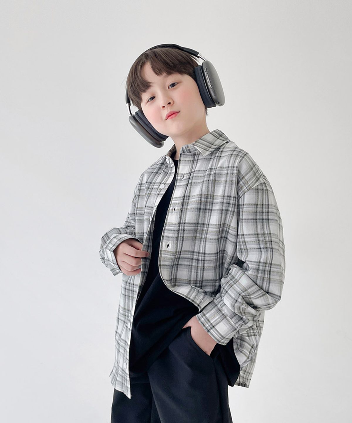 베리클로젯(BERRYCLOSET) 아몬드 체크 셔츠