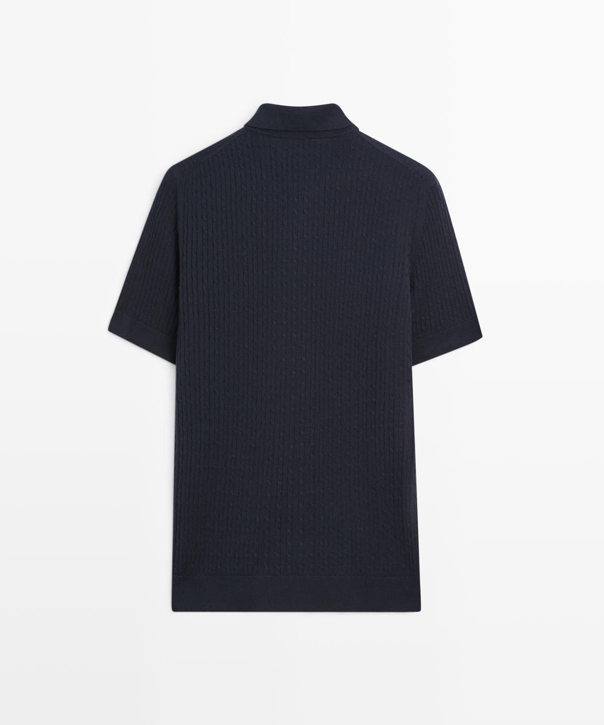 마시모두띠(MASSIMO DUTTI) 메리노 울 니트 폴로 스웨터